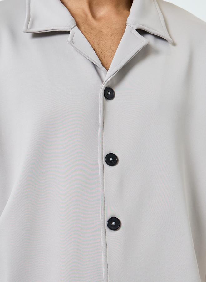 Styli Men Grey Boxy Fit Shirt and Shorts Co-Ords - Image 2